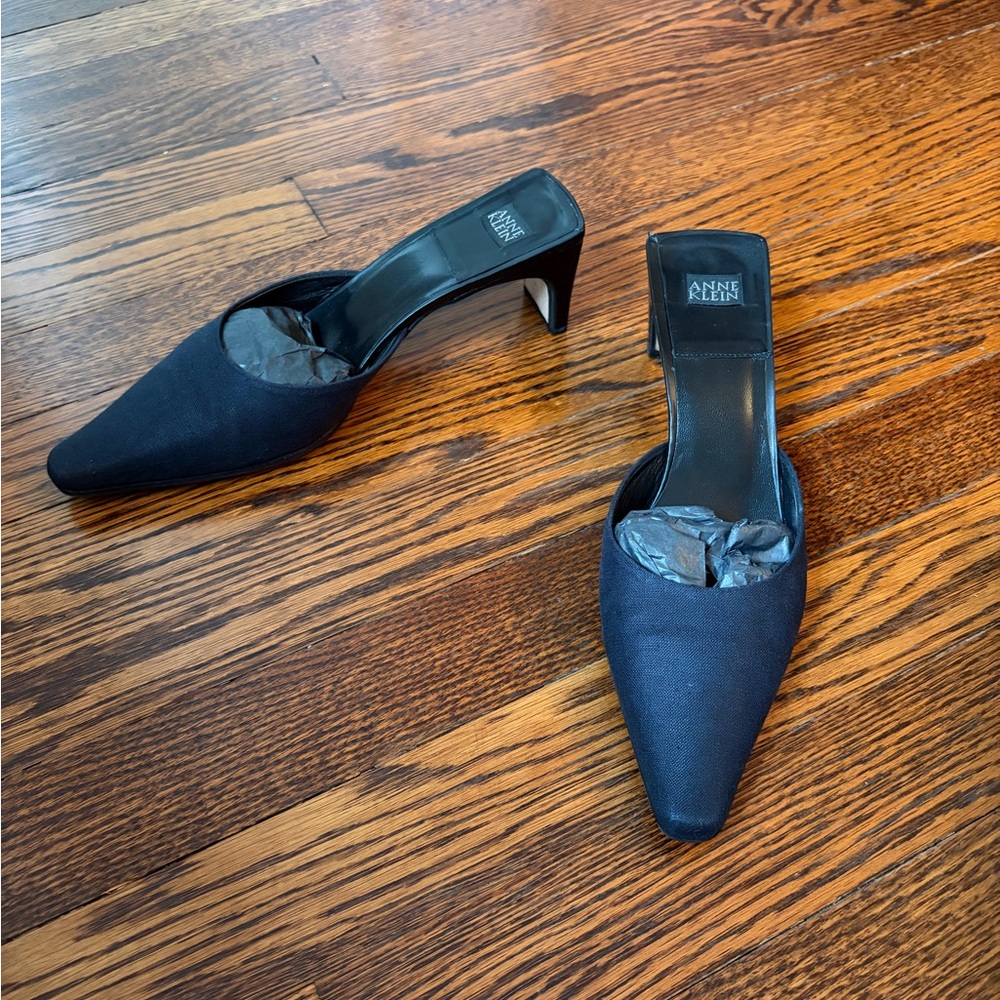Anne Klein Navy Mules